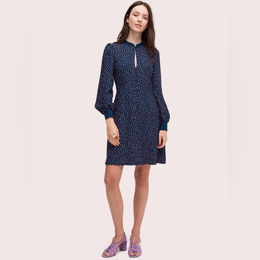 KATE SPADE Mainline Lips Crepe Dress - NJMUA366 - Sz 0